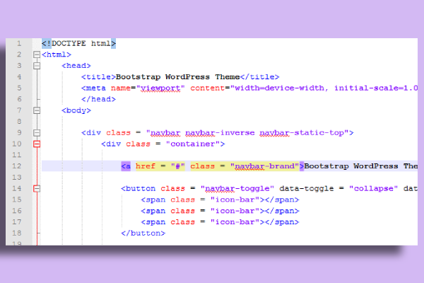 کدهای html برای هدر قالب وردپرس